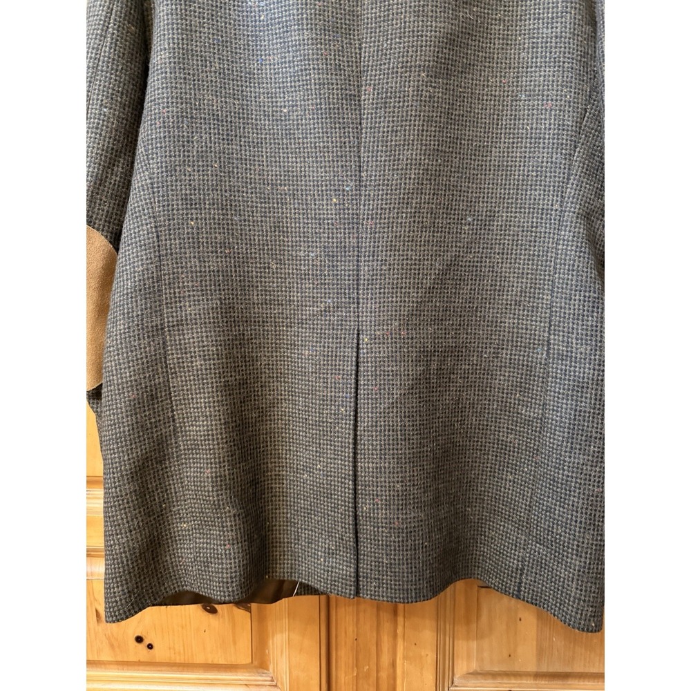 English Manor Men's Tweed Sport Coat Blazer Two Button Brown Wool Size 46L - Picture 7 of 16